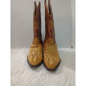 Campo Alegre Men's Western Boots Sz Mex 5 Usa 6  Brow/Yellow Leather  Alligator